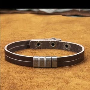 Simple European And American Retro Handmade Cowhide Rope Bracelet, Leather